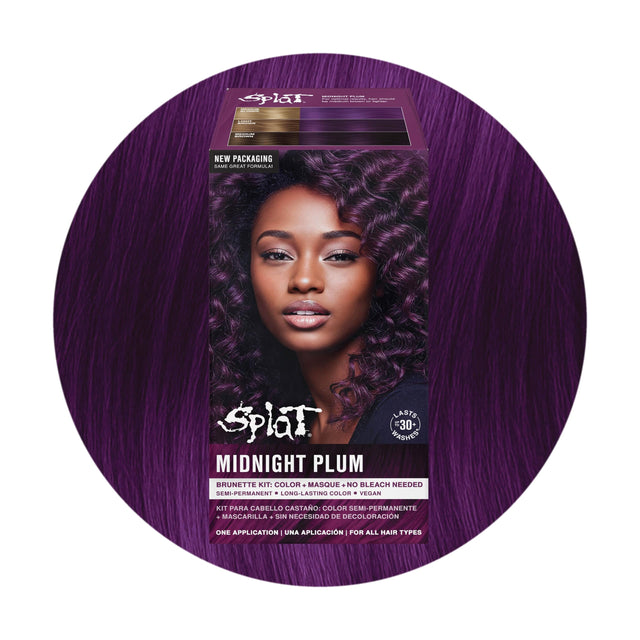 Splat Midnight Plum Semi Permanent Hair Dye Box Kit