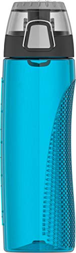 Thermos Intak Tritan Hydration Bottle – 24-Ounce Teal Water Bottle with Intake Meter