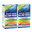 Applied Nutrition Healthy Brain All-Day Focus, 50 tablets per bottle (Pack of 2), designed to support mental clarity, focus, and cognitive performance throughout the day.