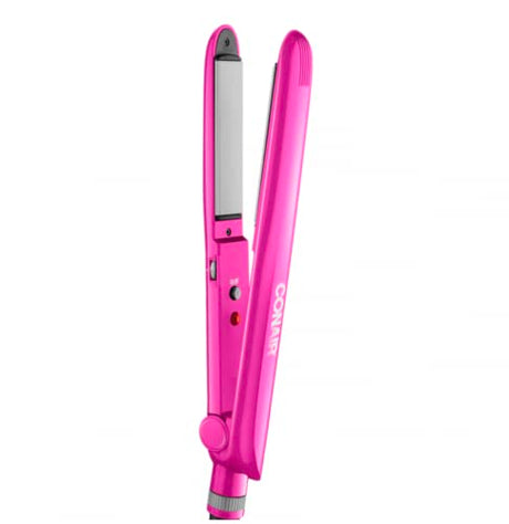 Conair Tourmaline Ceramic Flat Iron, 1-inch, designed to smooth and straighten hair with even heat distribution and frizz control for shiny, sleek results.