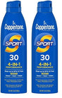 Coppertone Sport Sunscreen Spray SPF 30, 7.3 oz bottle, providing water-resistant sun protection for active outdoor activities.