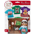 The Elf on the Shelf Claus Couture Sweet Treat Tees outfit set for Scout Elves, featuring festive holiday T-shirts with dessert-themed designs
