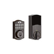 Kwikset 914 Traditional Keypad SmartCode Electronic Deadbolt Smart Lock in Venetian Bronze, featuring SmartKey Security and ZigBee 3.0 technology for enhanced security and convenience.